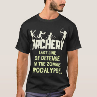 Funny Zombie Archery Gift Print Mens Womens Bow Ar T-Shirt