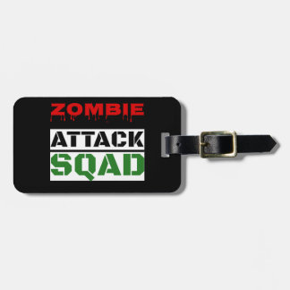 Funny Zombie Attack Squad Luggage Tag