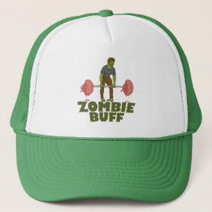 Funny Zombie Buff Weight Lifter Trucker Hat