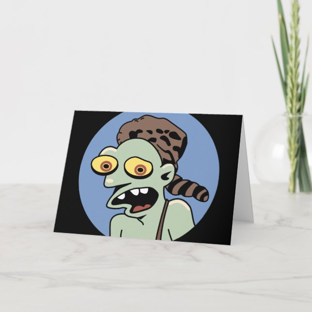 Funny Zombie Hillbilly Carte de voeux (Devant)