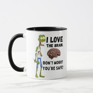 Funny Zombie I Love The Brain Mug