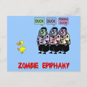 Funny zombie postcard