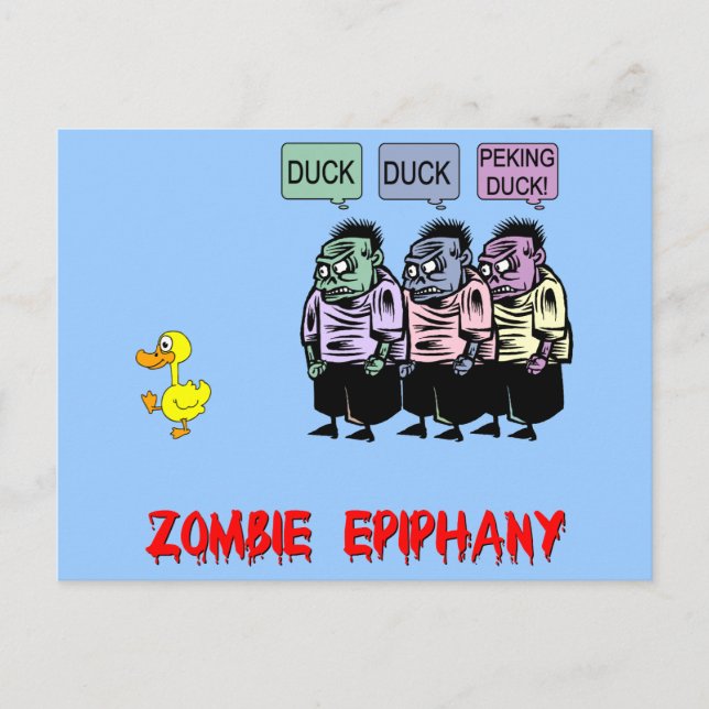 Funny zombie postcard (Front)