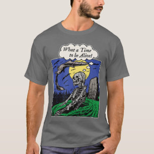 Funny Zombie Rising from Dead Vintage Horror Hallo T-Shirt