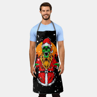 Funny Zombie Santa Claus Christmas Apron