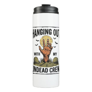 Funny Zombie Shirt for Horror Fans Vintage Undead Thermal Tumbler