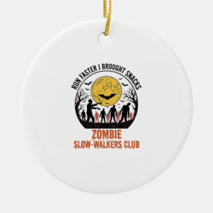 Funny Zombie Shirt with Engraved Moon and Dark Hum Ceramic Ornament