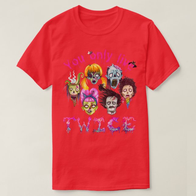 Funny Zombie Squad Tee, Zombie Apocalypse, Hallowe T-Shirt (Design Front)
