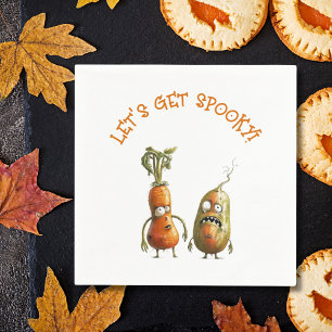 Funny zombie vegetables Halloween  Napkin