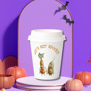 Funny zombie vegetables Halloween Paper Cups