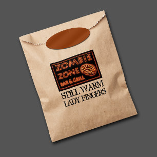 Funny Zombie Zone Halloween Lady Fingers Favour Bag