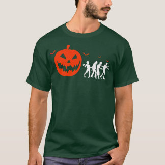 Funny Zombies and Pumpkin Jacko'lantern  Halloween T-Shirt