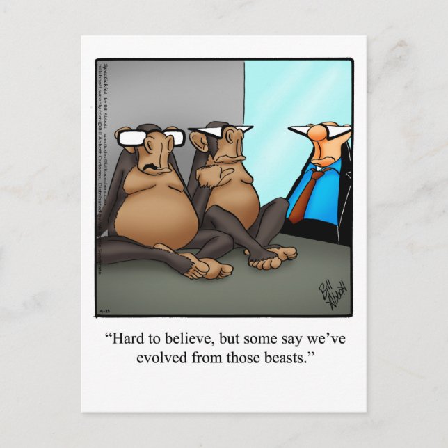 Funny Zoo Humour Postcard (Front)