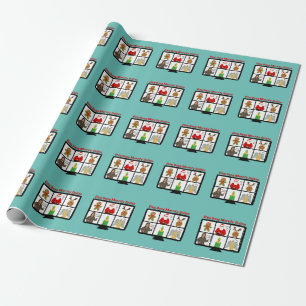 Funny zoom holiday wrapping paper