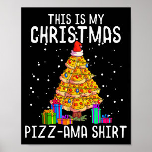 Funny Zza Christmas Tree Shirt Men Kids Zza Lover Poster