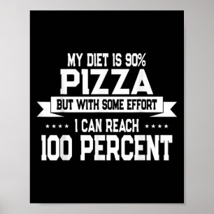 Funny Zza Lover New Years Resolution Quote  Poster