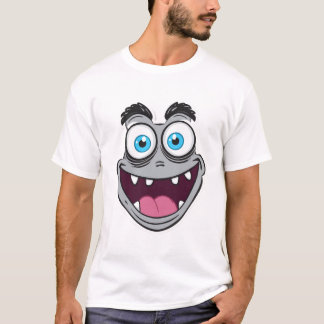 FunnyBlueMonsterCartoon T-Shirt