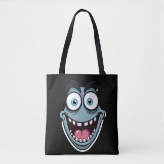 FunnyBlueMonsterCartoon Tote Bag