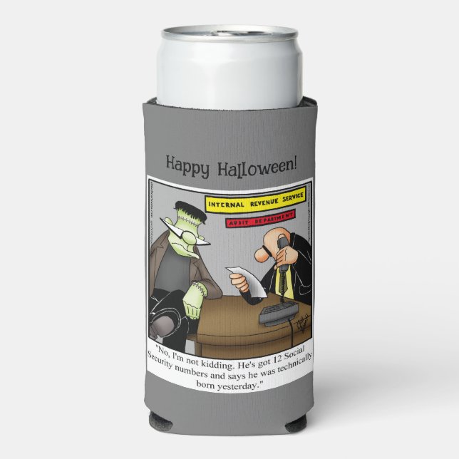 FunnyHalloween Humour Can Cooler Gift (Seltzer Front)