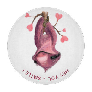 FunnySloth Cutting Board Smile - Custom Text