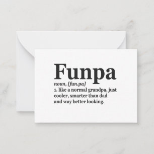 Funpa Funny Definition Only Cooler Grandpa Dad Card