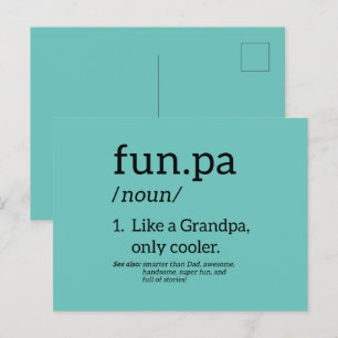 Funpa Like A Grandpa Only Cooler Postcard