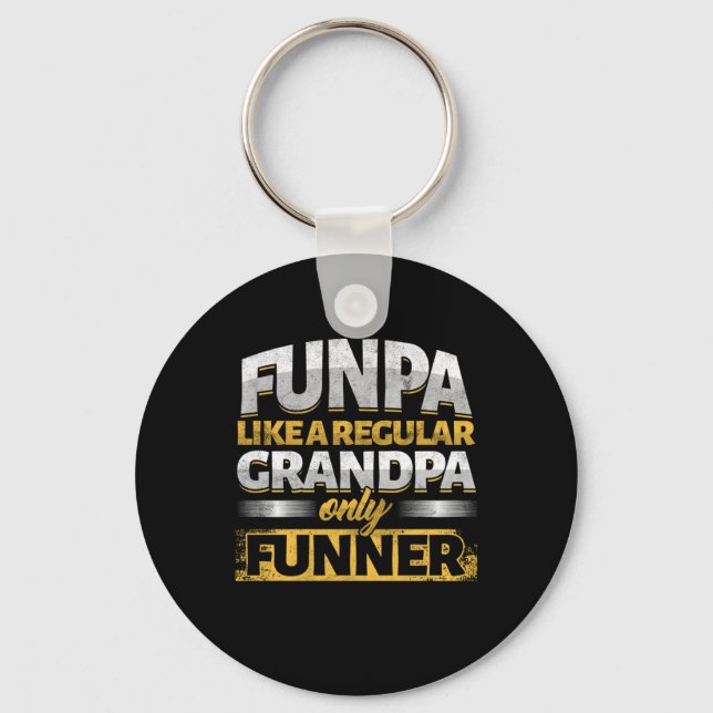 Funpa Like A Regular Grandpa Funny Grandpa Gift Keychain (Front)