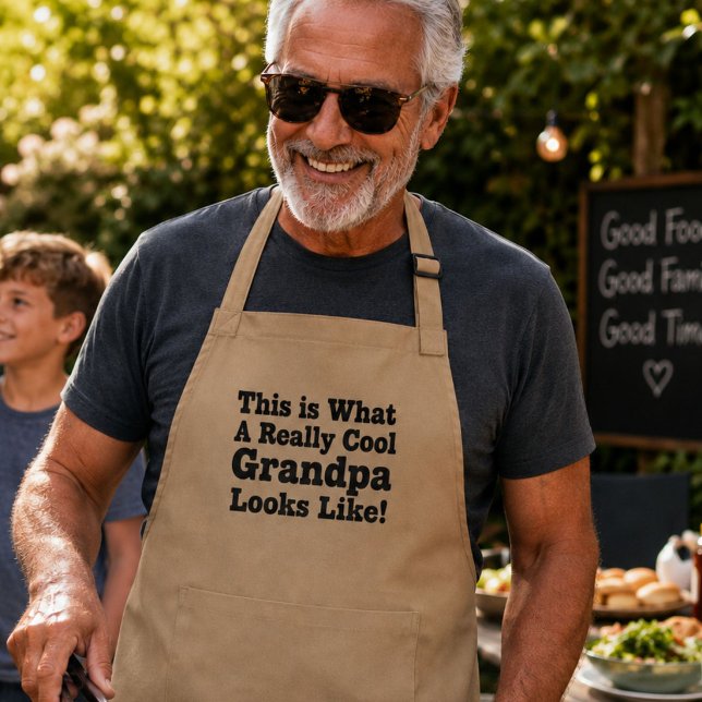 FunPersonalized Really Cool Grandpa Looks Like  Long Apron (Creator Uploaded)