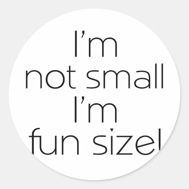 funsize classic round sticker (Front)