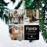 Funtie 3 Photo Collage Definition Cute Christmas  Ceramic Ornament<br><div class="desc">Cute Funtie Christmas Ornament. Perfect gifts for a FUN AUNTIE! Simply upload 3 of your favourite pictures,  customize the definition and personalize by adding name/s.</div>