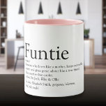 Funtie Aunt Auntie Definition Saying Funny Mug<br><div class="desc">Personalize for your special,  favourite Funtie,  Aunt or Auntie to create a unique gift. A perfect way to show her how amazing she is every day. Designed by Thisisnotme©</div>