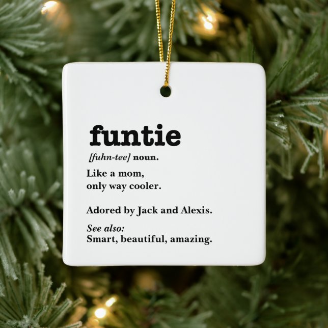 Funtie Definition - Customizable Ceramic Ornament (Tree)
