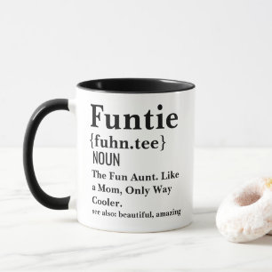 Funtie Definition Mug Funny Auntie Gift Coffee Cup