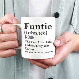 Funtie Definition Mug Funny Auntie Gift Coffee Cup