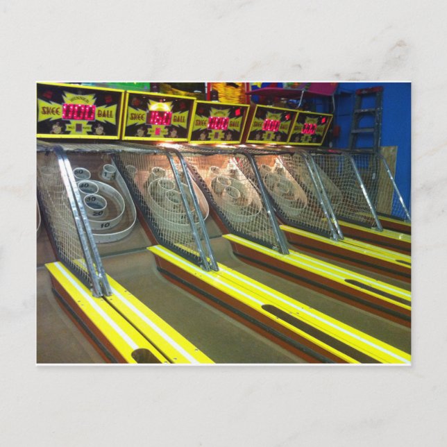 Funtown Pier Seaside Skee Ball Postcard (Front)