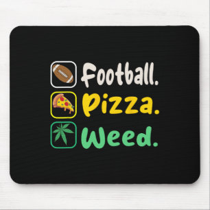 Funy Tee Football Pizza Weed For Lovers Halloween  Mouse Pad