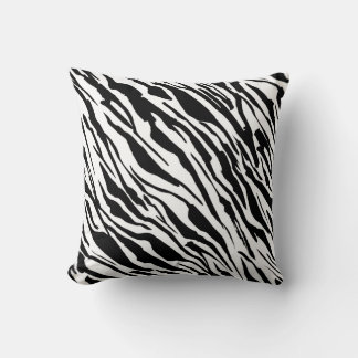 fur animals zebra skin print throw pillow