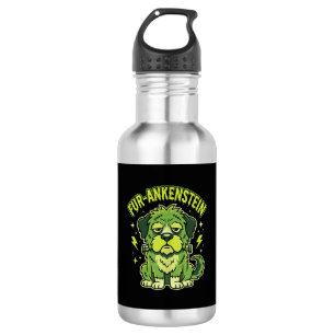 Fur-Ankenstein Funny Frankenstein Dog Halloween 532 Ml Water Bottle