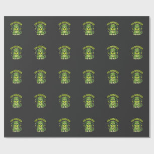 Fur-Ankenstein Funny Frankenstein Dog Halloween Wrapping Paper