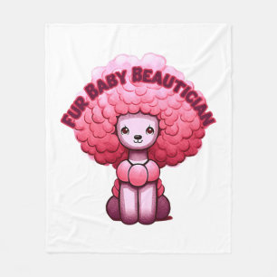 Fur-baby Beautician Gift For Groomer Fleece Blanket