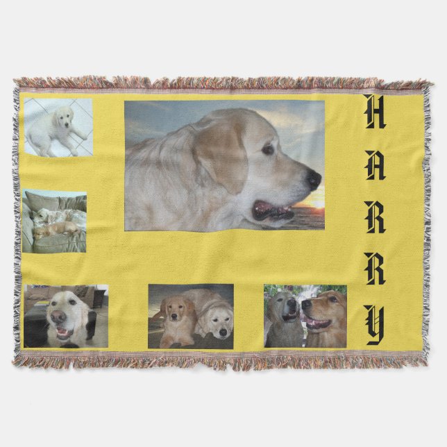 Fur Baby Collage Throw Blanket (Front)