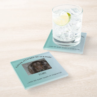 Fur Baby Light & Healing Tribute Glass Coaster