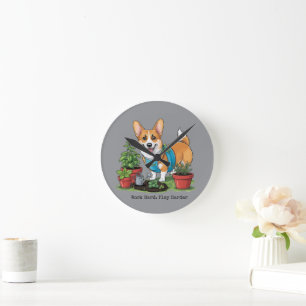 Fur-Dad Round Clock