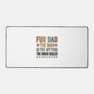 Fur Dad The Snack Dealer Vintage Dog Lover Shirt_1 Desk Mat