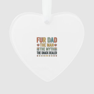 Fur Dad The Snack Dealer Vintage Dog Lover Shirt_1 Ornament