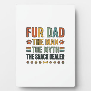Fur Dad The Snack Dealer Vintage Dog Lover Shirt_1 Plaque