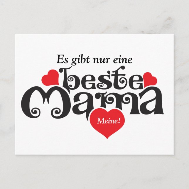 Für die beste Mama... Postcard (Front)