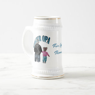 Für die stolzer Opa Motiv Oma mit Enkelin Bierkrug Beer Stein