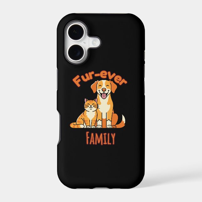 Fur‑ever Family – Cute Cat & Dog Phone case (Back)
