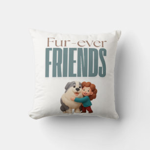 Fur‑ever Friends Throw Pillow